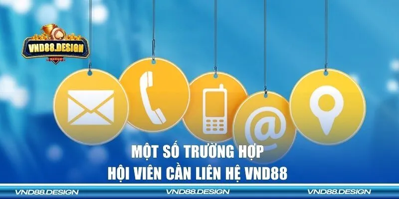 Một số trường hợp hội viên cần liên hệ VND88 
